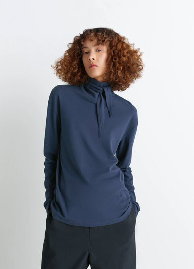 LONG SLEEVE FOULARD TOP