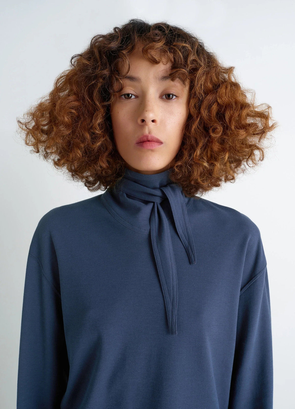 LONG SLEEVE FOULARD TOP