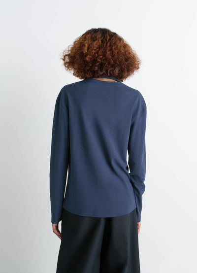 LONG SLEEVE FOULARD TOP