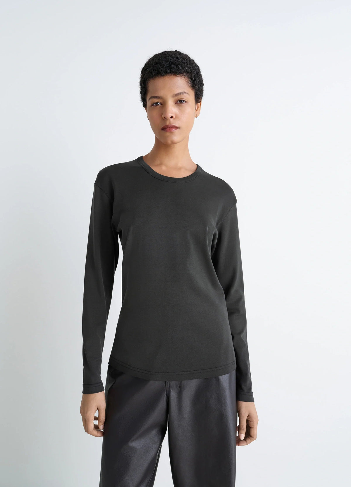 RIB LONG SLEEVE TOP