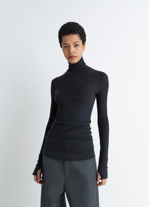 SEAMLESSHORT SLEEVES HIGH NK TOP