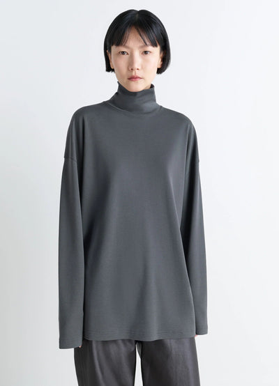 RELAXED MOCK NECK T-SHIRT