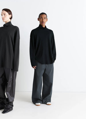 RELAXED MOCK NECK T-SHIRT