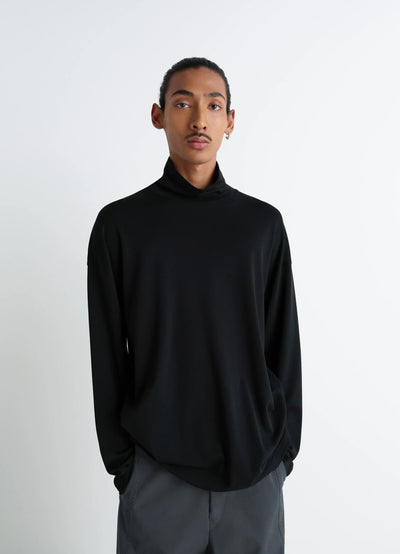 RELAXED MOCK NECK T-SHIRT