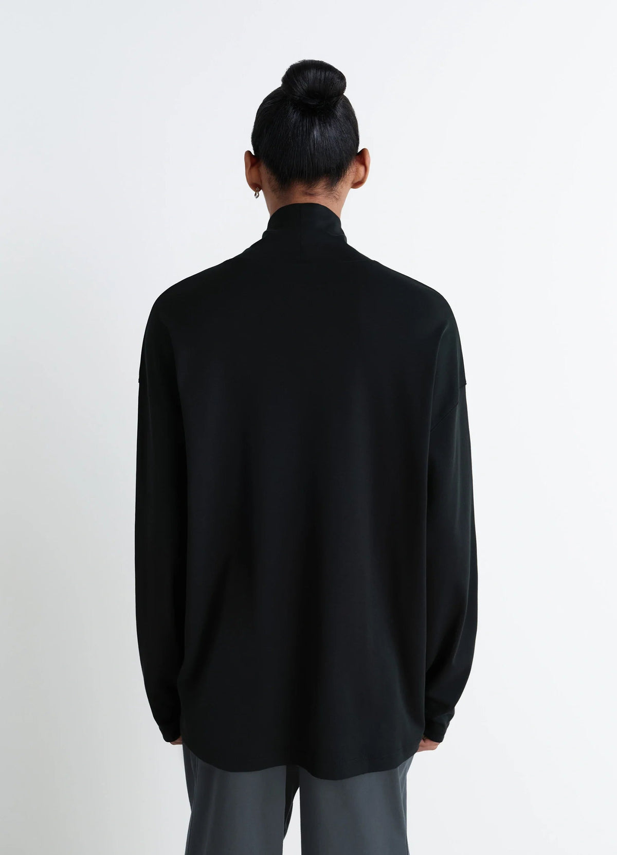 RELAXED MOCK NECK T-SHIRT