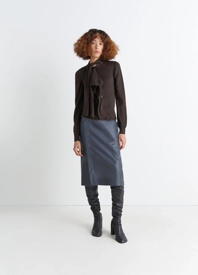 ASYMMETRICAL SLEEVELESHORT SLEEVES CARDIGAN