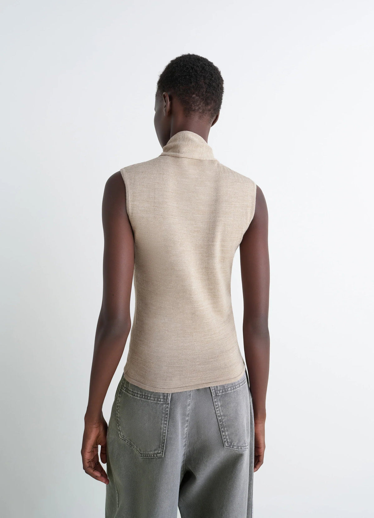 ASYMMETRICAL SLEEVELESHORT SLEEVES CARDIGAN